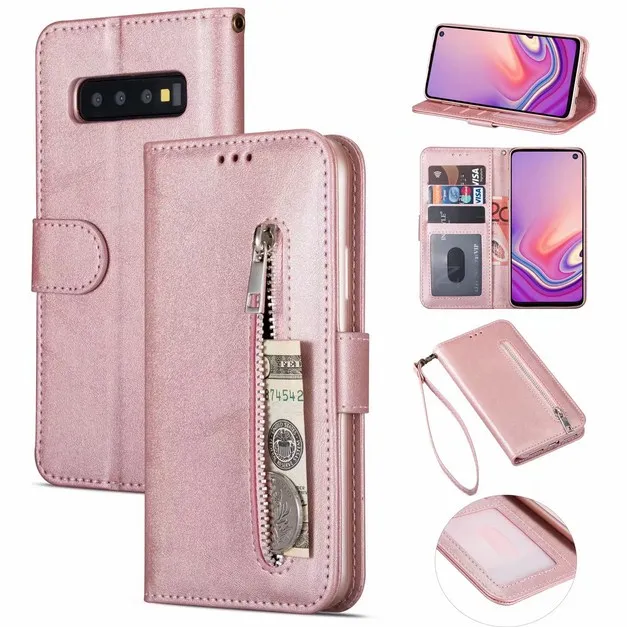 

A50 A30 Leather Zipper Case For Samsung Galaxy A70 A50 A40 A30 A20 E A10 M10 M20 M30 A7 A6 Plus 2018 A5 2017 S10 Cover Coque
