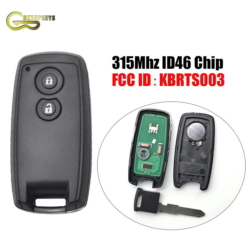 SK0040 смарт-карта ключ 2 кнопки 315Mhhz HU133key ID46 чип для Suzuki Swift SX4 Grand Vitara БЕСКЛЮЧЕВОЙ пульт дистанционного управления