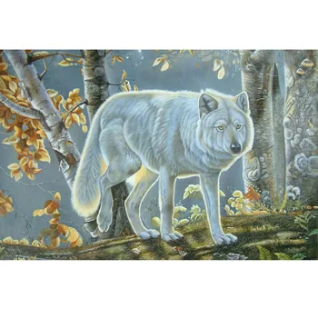 

The Arctic Wolf Photograpy oil on canvas realistic painting hand paint