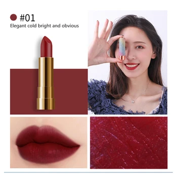 

Non-blooming Long Lasting Multi-color Waterproof Matte Lipstick Moisturizing Charm Women Lip Gloss Makeup Cosmetic 6pcs TSLM2