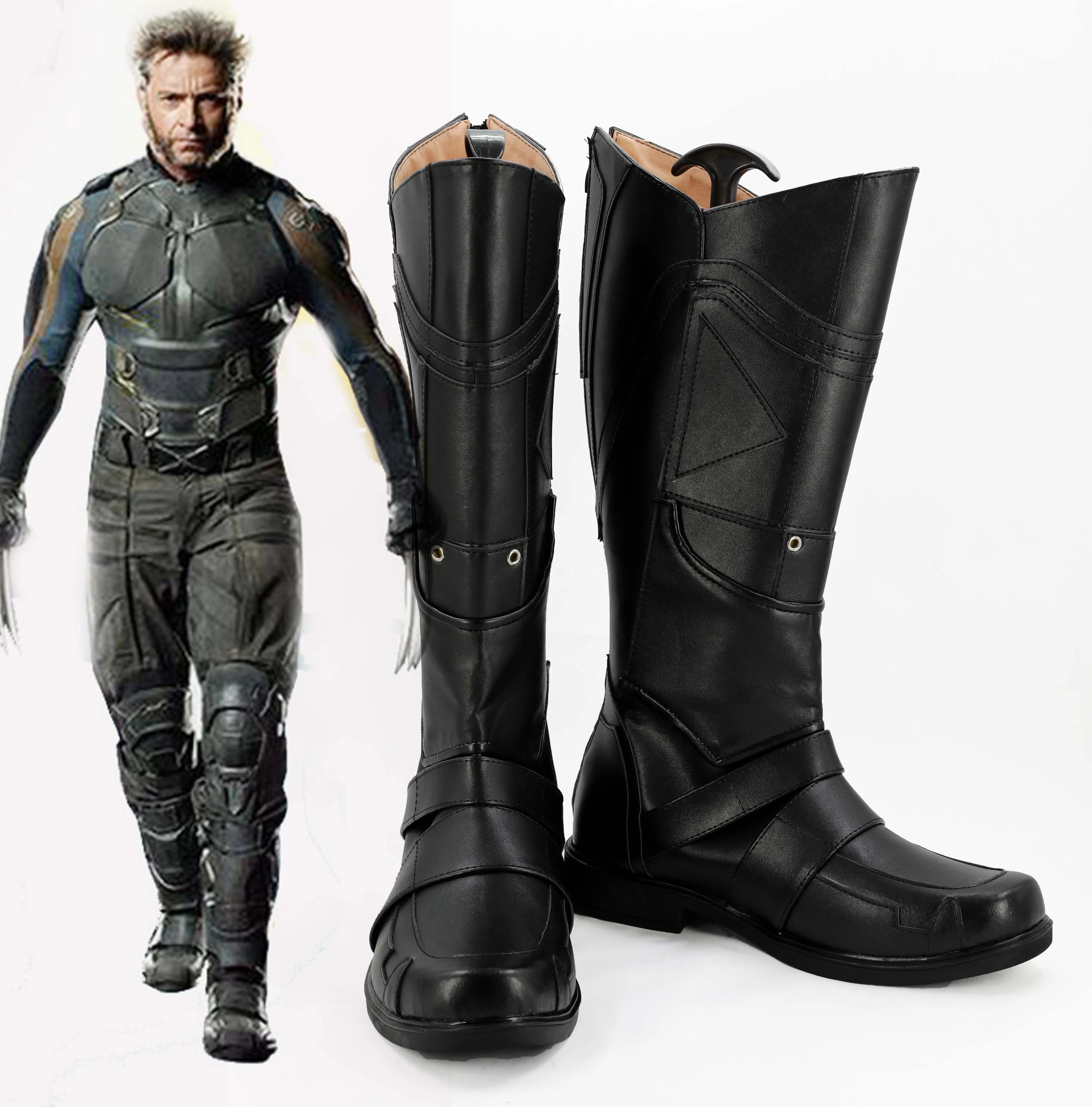 

Marvel X-men Cosplay Logan Men Boots Costume Prop Shoes Men Women Custom Made Size