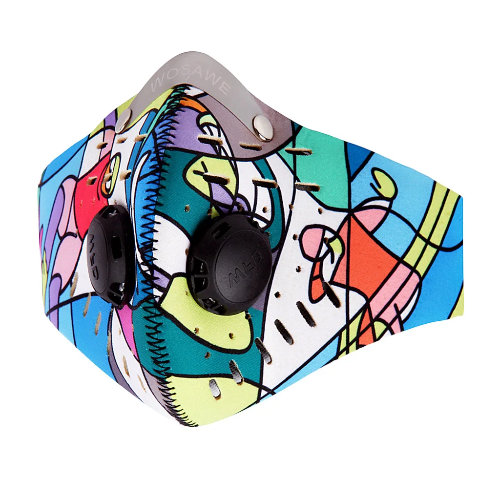 Cycling Bike Breathable Half Face Mask Filter Anti Dust Motorcycle Hiking Running Activated Carbon Protection Cycling Face Mask