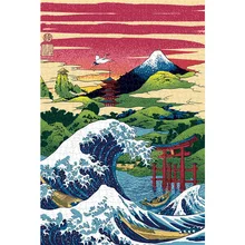 

Kanagawa Jigsaw Jigsaw-Japanese Impression Anime Cartoon 1000 Pieces Wooden Toys Adult Children's Educational Gifts High Quality