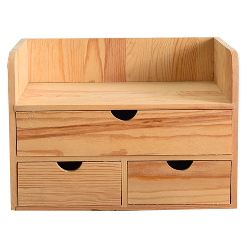 

Wooden Desktop Cosmetics Jewelry Storage Box Drawer Type Storage Box Wooden Multi Layer Storage Box