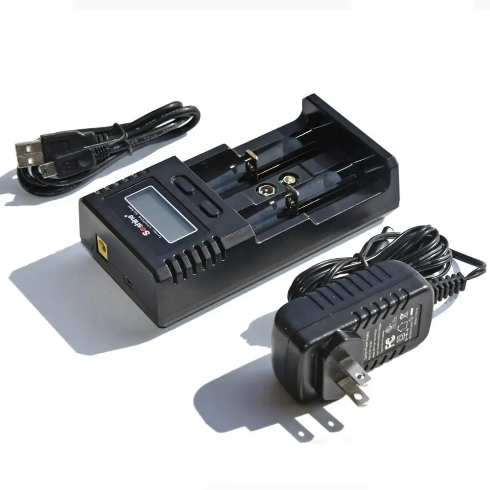 Soshine SC-H2 Li-ion NiMH LiFePO4 1.2v 3.7v 18650 AA Battery USB Charger+12v Car