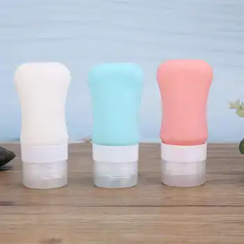 

3pcs/Set 40ml Squeezable Refillable Silicon Tubes Travel Toiletries Liquid Cosmetic Container