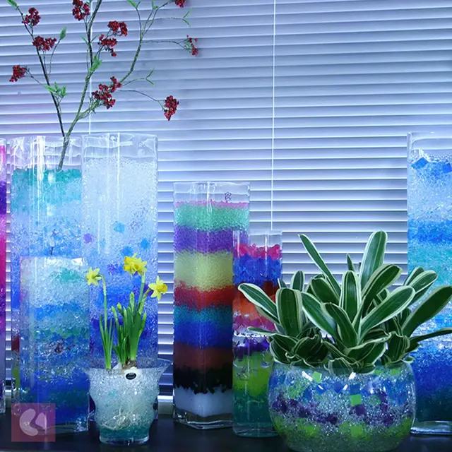 Vases 10 Bag Multicolors Crystal Soil Plant Flower Jelly Mud Water Beads  For Plants Pearls Vase Gel Balls Home Decoration 230701 From Deng10, $5.1