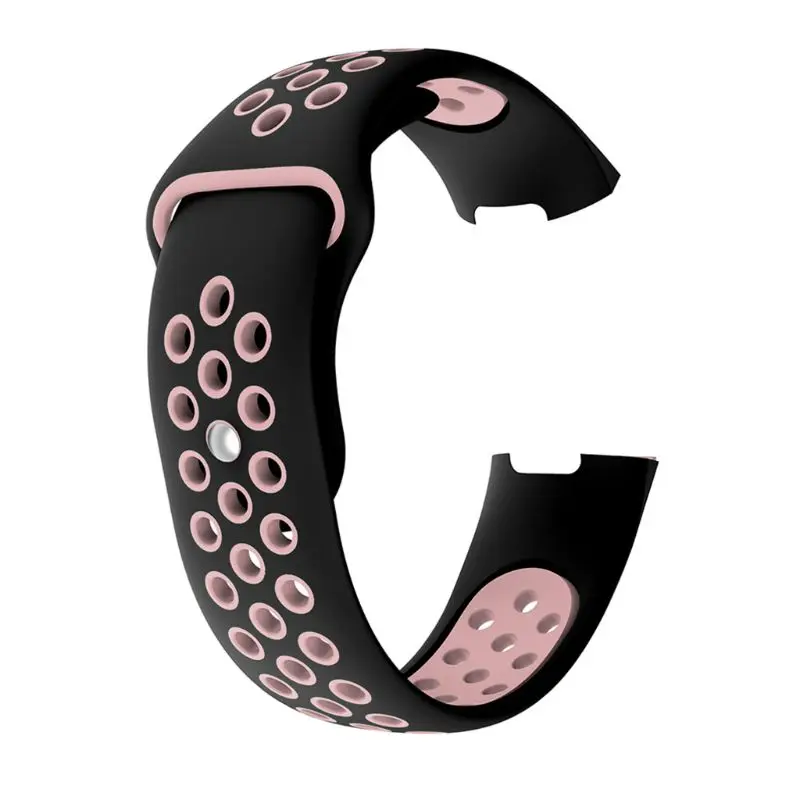 Two-tone Silicone Watch Band Wrist Strap For Fitbit Charge 3 Replacement Belt Bracelet Smart Watch Accessories - Цвет: S 2