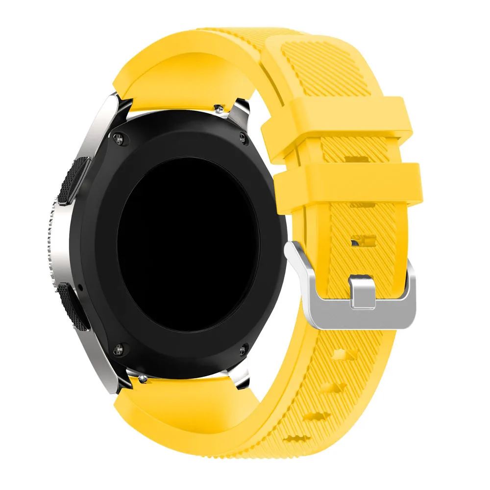 Yellow Силиконовый ремешок для часов для samsung galaxy Watch 46 мм спортивный сменный Браслет ремешок для часов 22 мм для gear S3 Frontier/Classic - Цвет: Yellow