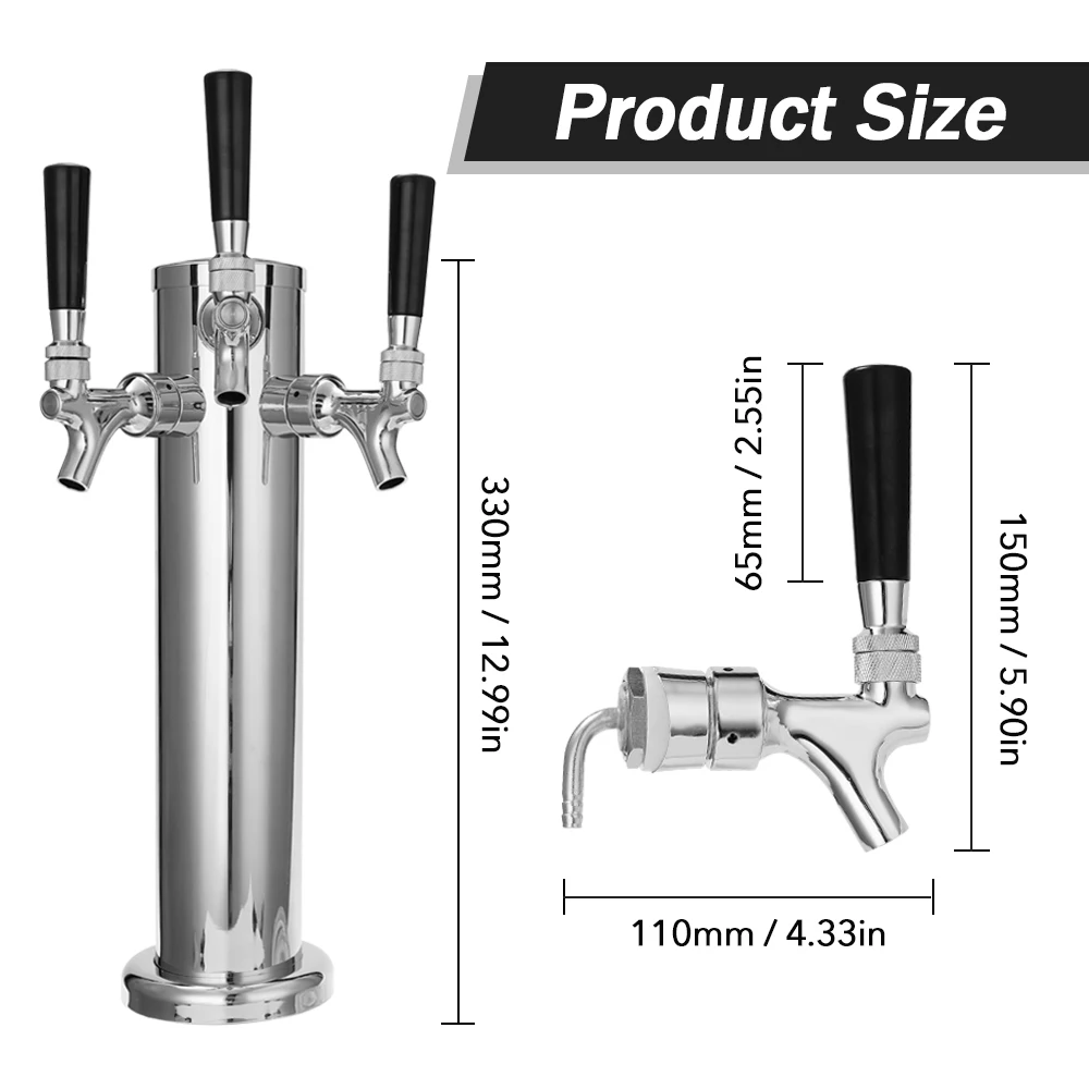 Пивная башня из нержавеющей стали кран стопкок черновой колонны барные аксессуары пивные башни для дома Для Домашнего производства пива Бар вечерние магазины - Цвет: size 3