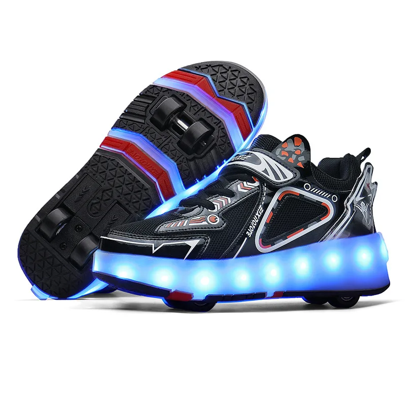 Patins à Roulettes 2 En 1 – Transformez Vos Chaussures En Rollers ! Parfait Pour Enfants, Réglables Et Sécurisés