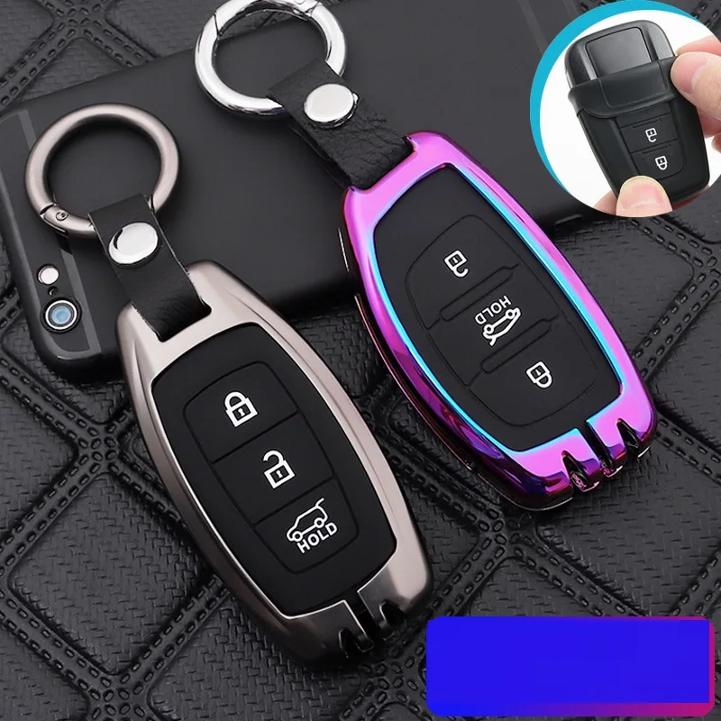 Цинковый сплав+ силиконовый чехол для ключей от машины крышка для hyundai i30 Ix35 KONA Encino Solaris Azera грандиозный Ig Accent Santa Fe