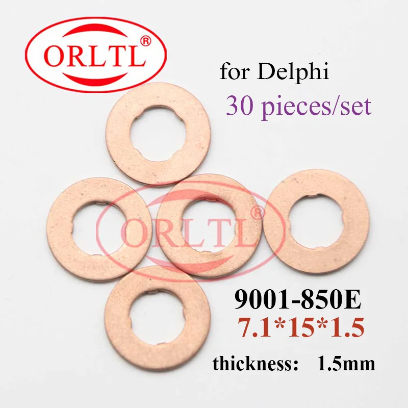 Автозапчасти ORLTL 9001-850E, шайба 9001850E, шайба 9001 850E, медная шайба размером 7,1*15*1,5 мм, 30 шт./лот Автозапчасти ORLTL 9001-850E, шайба 9001850E, шайба 9001 850E, медная шайба размером 7,1*15*1,5 мм, 30 шт./лот
