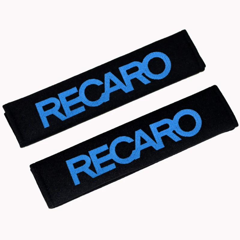 2pcs Car Styling Seat Belt Shoulder Strap Pad Racing For Recaro Racing Seats Cover Car Accessories