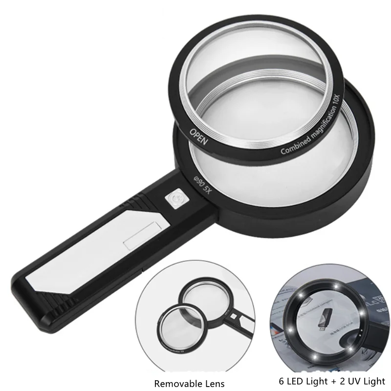 130mm Large Lens Handheld Magnifier 2.5x Magnifier Reading Newspaper Map Magnifying  Glass Low Vision Elderly People Loupe - Magnifiers - AliExpress