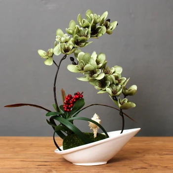 

MODERN CERAMIC VASE ORNAMENTS HOME FURNISHING CRAFT DECORATION LIVINGROOM FAKE FLOWER ARRANGEMENT DRIED FLOWER POT FIGURINES ART