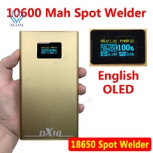 Dx10 portátil soldador a ponto oled bateria ajustável máquina de solda a ponto ferramentas soldador 0.2/0.3mm níquel para 18650 8awg ponto canetas