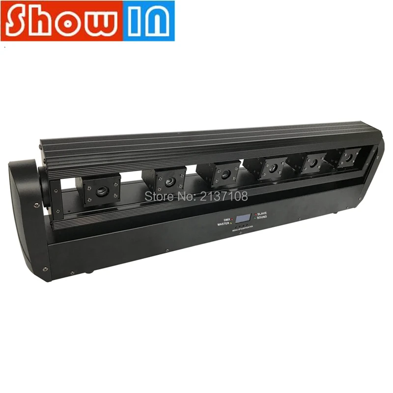 6 головок 500 МВт СВЕТОДИОДНЫЙ ПОВОРОТНЫЙ лазерный светильник красный RGB DMX512 Luz DJ