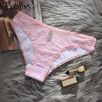 

TOMVIVS S-XXL Plus Sizes 5 Colors Underwear Fashion tangas Women Briefs Sexy Low Waist Panties Ladies' Underwear Lingerie P0046