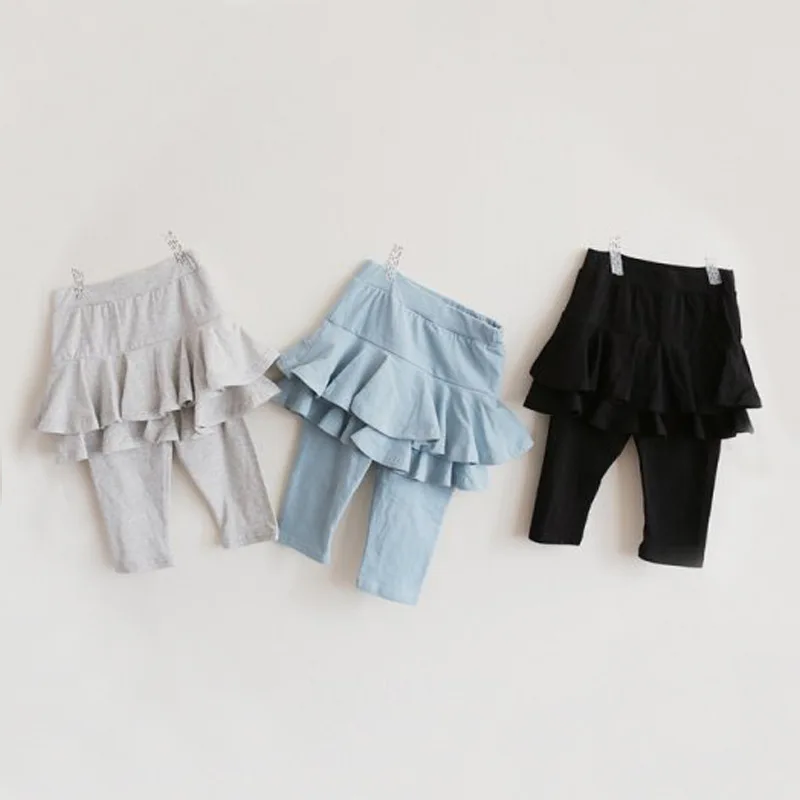 Коллекция года; корейский стиль; сезон лето; для девочек; повседневные однотонные Капри-кюлоты; Южная Корея; детская одежда; повседневные кюлоты; детская одежда