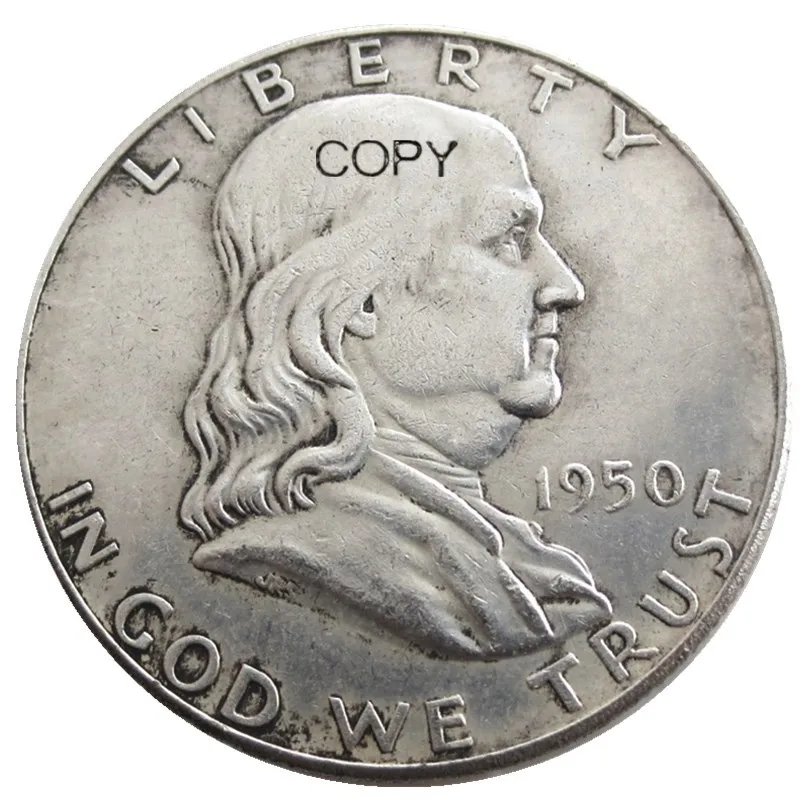 США 1950 P/D Франклин половина доллара Посеребренная копия монет | Дом и сад