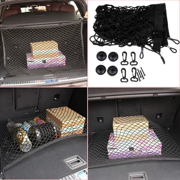 

Mesh Storage bag Interior Accessories RVs 4 Hooks Black Auto Trunk Fixed