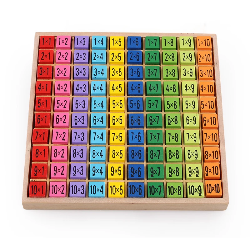 Montessori Educational Wooden Toys for Children Baby Toys 99 Multiplication Table Math Arithmetic Teaching Aids Toys for Kids