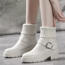 Женская прогулочная обувь; обувь на плоской платформе; женская обувь на плоской подошве со шнуровкой и круглым носком; однотонная женская обувь, увеличивающая рост; J5-86