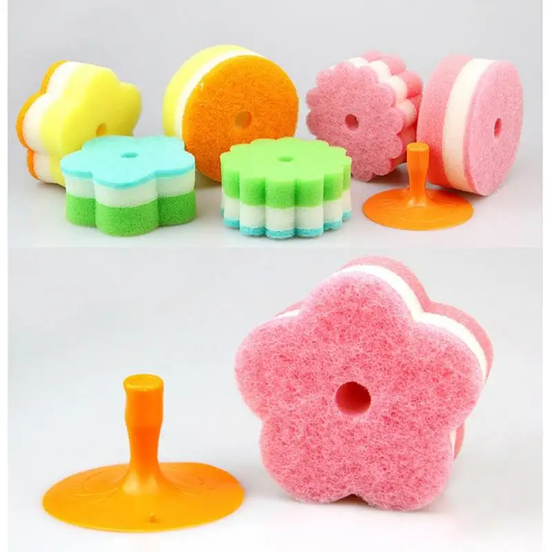 Creativity Smiley Magic Dishwashing Sponge Household Kitchenware Bathroom  Cleaning Tools Scouring Powerful Scouring Pad - AliExpress