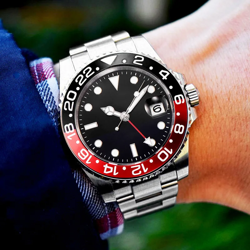 GMT Master II часы Мужские автоматические механические 40 мм 116710 mingzhu 3804 сапфир поворотный керамический ободок военные наручные часы