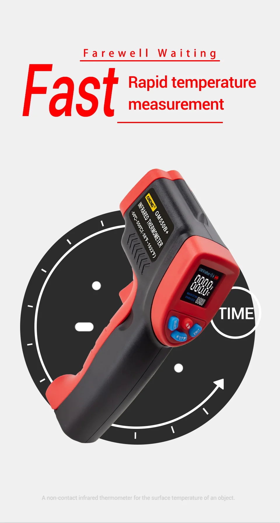 Термометр GM550B+/GM320B+ Инфракрасный цифровой термометр 320 550 VA цветной ЖК-экран цифровой инфракрасный термометр Автоматическое отключение питания