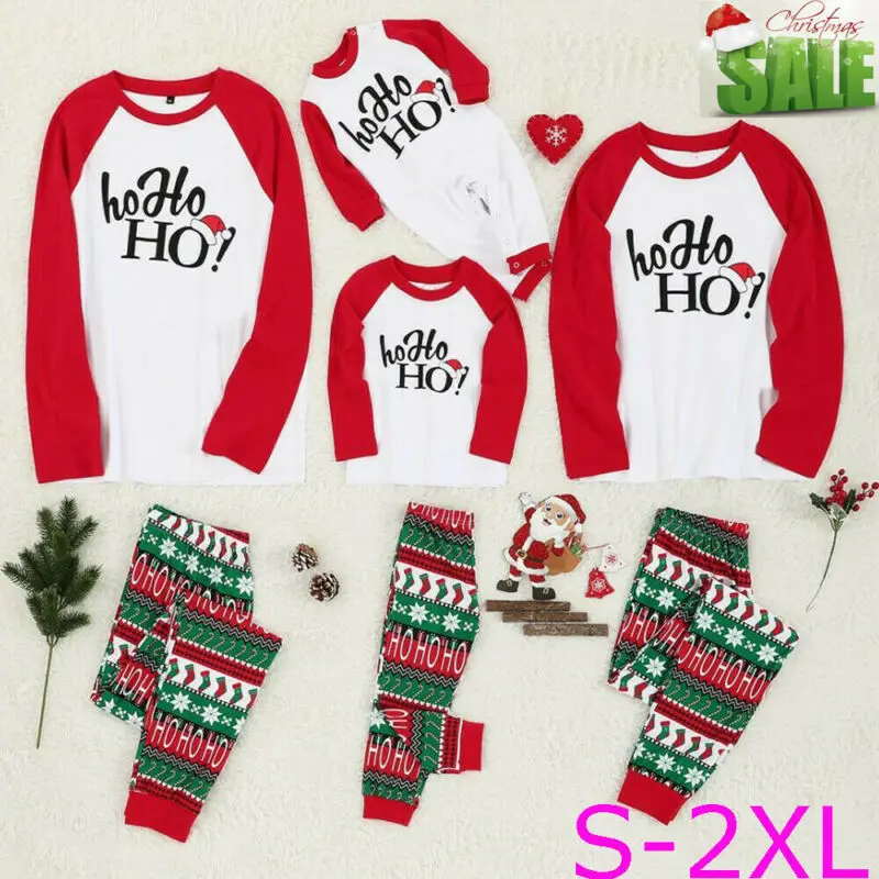 2020 New Brand Christmas Xmas Kids Adults Family Matching Set Mom Dad Boys Girls Snow Flower Sleepwear Pajamas Pyjamas Costume |