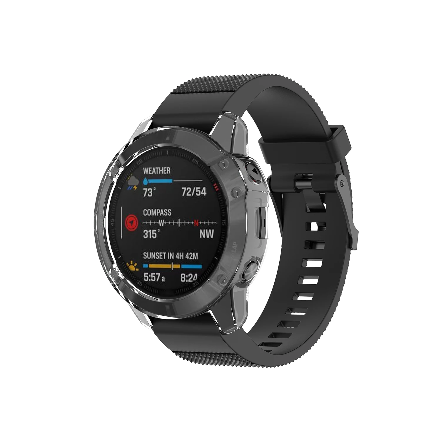 Чехол для часов Garmin Fenix 6 6s 6x Pro из ТПУ, защитный чехол для смарт-браслета, сменный противоударный Прозрачный чехол для часов