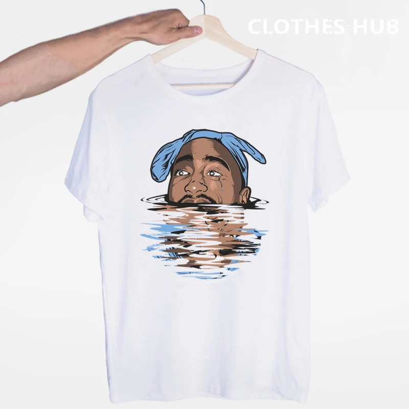 Футболка Tupac 2pac в стиле хип хоп для мужчин и женщин уличная одежда с круглым