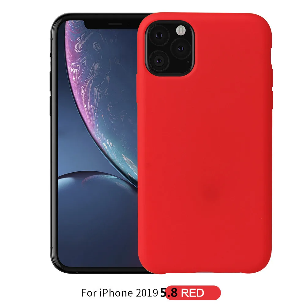 10 шт. жидкий силикон для Apple iPhone 11 чехол 5,8 6,5 дюймов мягкий резиновый чехол для телефона Coque для iPhone 11 XI XIR Pro Max чехол