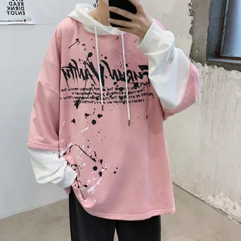 

Color Block Patchwork Pullover Sweatshirts Hoodies Harajuku Streetwear Fashion Casual Hoodie Tops Men Hip Hop Hoodie