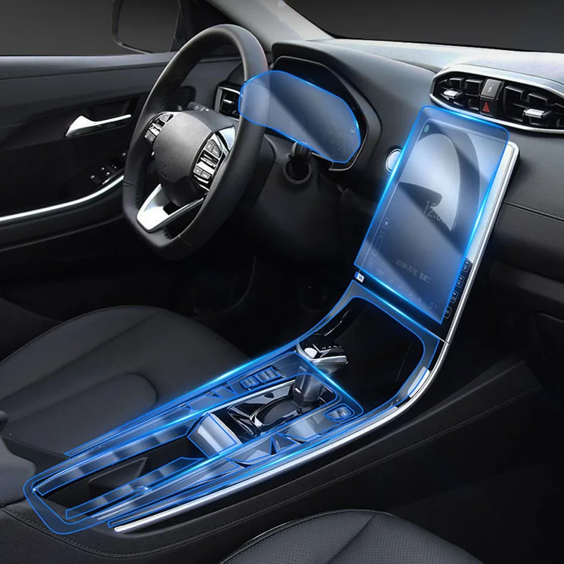 

For Hyundai IX25 2020 TPU Dashboard Navigation Screen Protector Film Scratch Proof Anti Fingerprint Highly Elastic Sticker