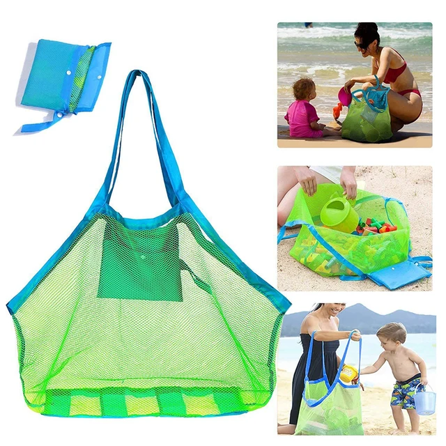 Extra Large Mesh Beach Bags and Totes Sand Away For Holding Kids Beach Sand Toys Children’ Toys Market Grocery Picnic Tote Hot 1