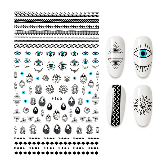 3D Nail Stickers Leaves Butterfly Panda Love Heart Design Stickers For Nails Manicure Foil Nail Art Decor pegatinas para uñas A140050