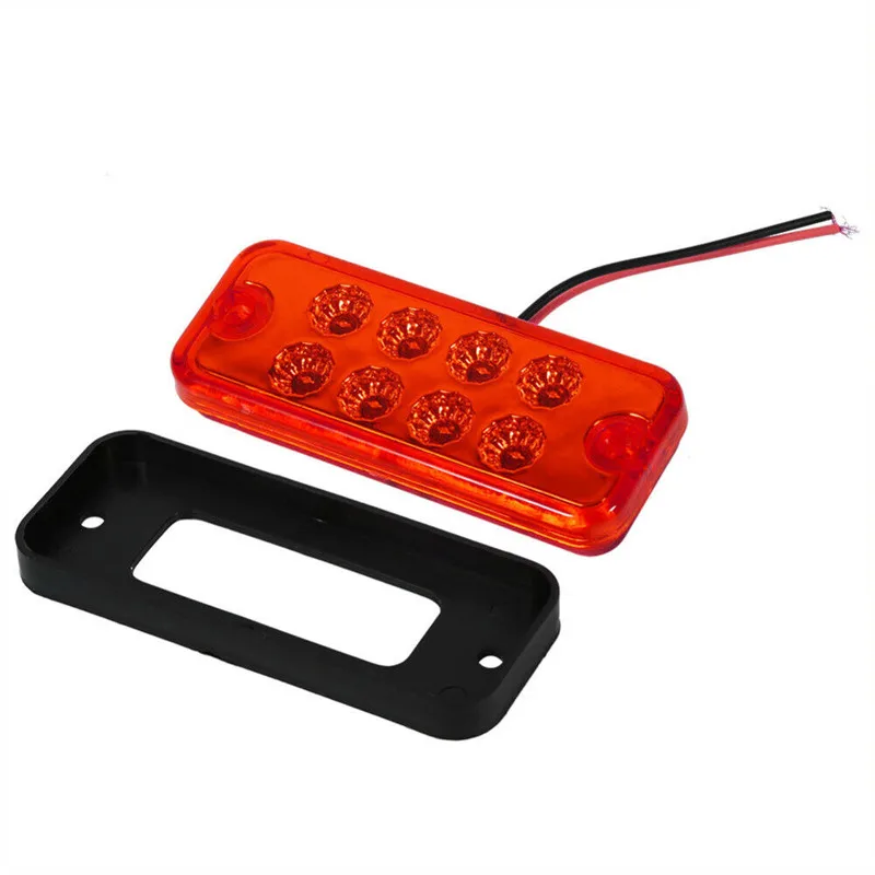 LED Marker Lights 1 piece 4" 8LED Trailer Side Marker Turn Light Lamp Truck