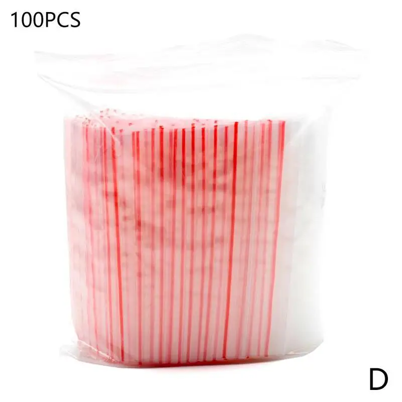 100 Pcs PE Мини молния мешочек PE упаковка мешок с молнией яркого цвета прозрачный Пластик Поли Ясно, ювелирные изделия с застежкой-молнией многоразовые пакет для герметичной упаковки - Цвет: D   9X13CM