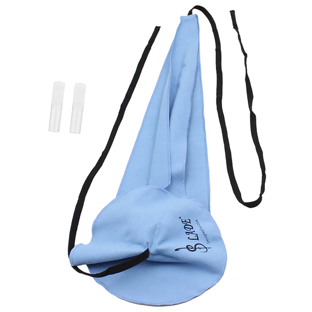 Saxophone Cleaning Cloth with 2 Pieces Alto Plastic Sax Reeds for Clarinet Flute Wind Instrument Accs