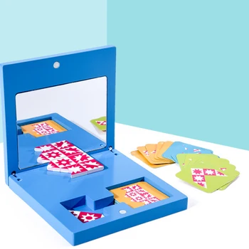 

Montessori Educational Wooden Toys Mirror Imaging Puzzle Children Kids Education Sensory Toys Kindergarten Learning Didactic