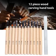Ручное долото ручной работы, нож для резьбы по дереву, 12 шт. в наборе, цветные инструменты для дерева, деревообработка столярных изделий, практичный гравировальный костюм