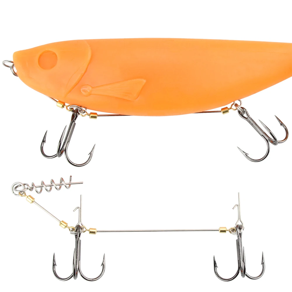 10 VMC 8650bk Triplets Size 6 top hooks for Pike Perch Predator Stinger /& vorfächer
