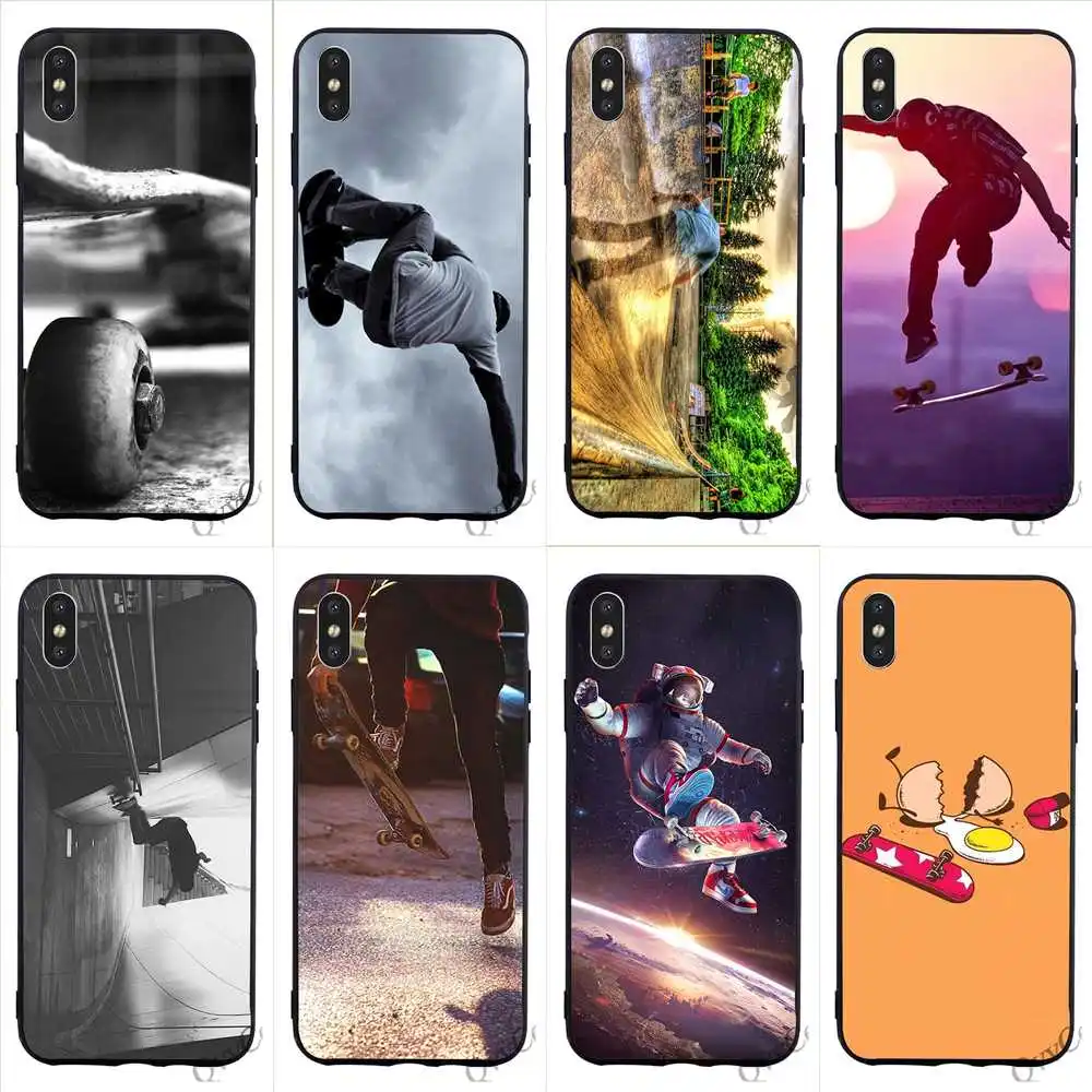 

Shockproof Skateboarding Sports Phone Cover for iPhone 7 Case Xs Max XR X 8 Plus 6 6S 5S 5 SE Cases
