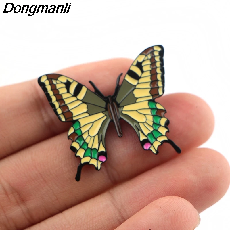 P4101 Dongmanli ювелирные изделия Бабочка Мотылек металлические эмалированные булавки броши для женщин модные нагрудные булавки рюкзак сумки значок подарки