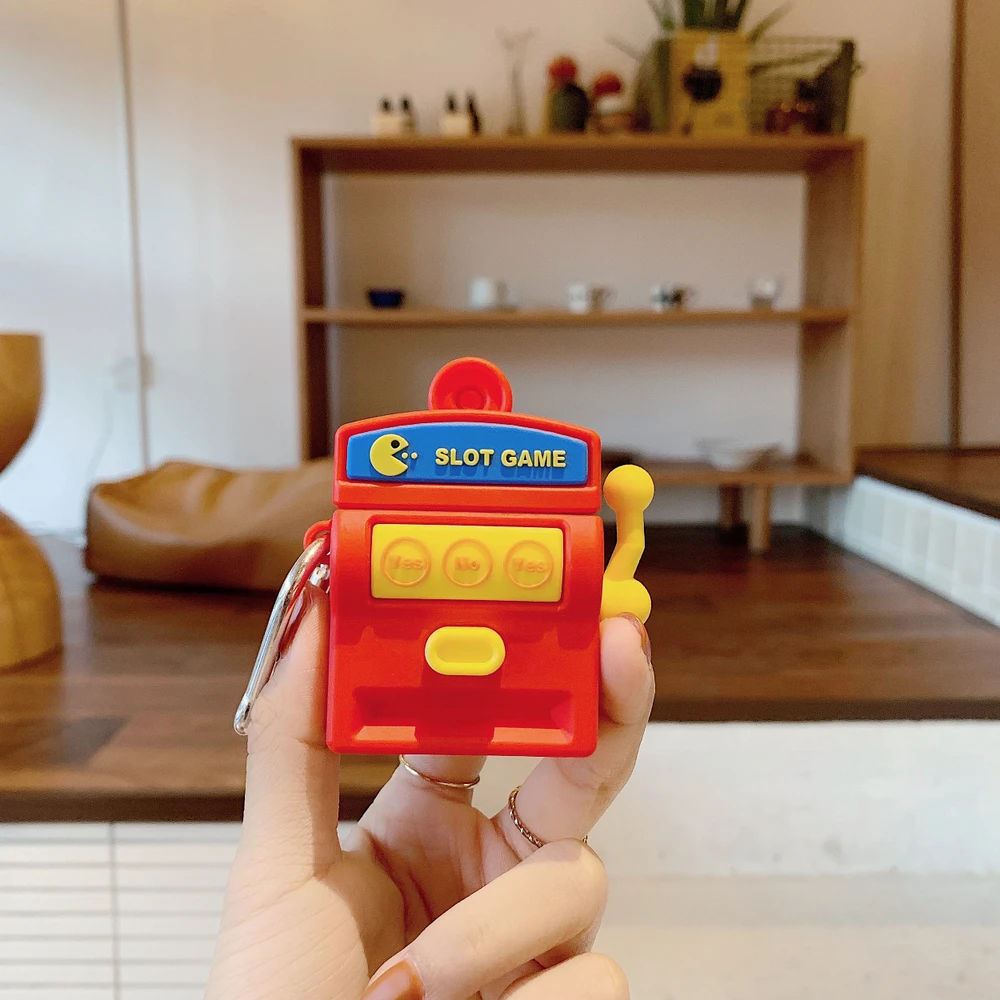 Мягкий чехол для наушников Airpods 2 с мультяшным 3D разъемом Anpanman для игр, для AirPods 1 2, силиконовая крышка для bluetooth-гарнитуры с крючком