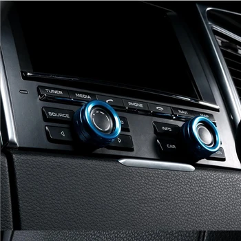 

Chrome Inner Car Air Conditioning Knobs Audio Decorative Circle Rings Cover Trim For Porsche Macan Cayenne Panamera Car-styling