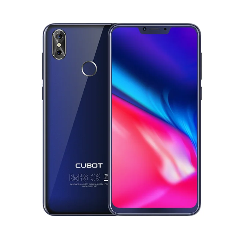 Blue Cubot P20 19:9 6,18 дюйма 2246*1080 FHD+ Экран с Вырезой 4 ГБ Оперативная память 64 ГБ Встроенная память Android 8,0 MT6750T восьмиядерный Двойная Задняя Камера 20MP+ 2.0MP 4000 мАч Телефон 4G LTE Смартфон с Чехлом - Цвет: Blue
